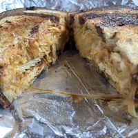 Inside of hollaback girl (vegan Rueben)   at New Moon Natural Foods in Truckee