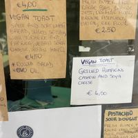 Vegan toast options  at Caffè Berry in Sliema
