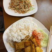 The noodles and the spiced tofu  at Lam's Vietnamese Restaurant in Sioux Falls