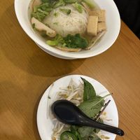 Vegan rice noodle soupp  at Lam's Vietnamese Restaurant in Sioux Falls