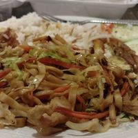 Vegan stir-fried noodles - with tofu and veggies at Lam's Vietnamese Restaurant in Sioux Falls