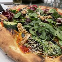 Pizza with a lot of vegetables   at Molino Pizzeria Ristorante in Vevey