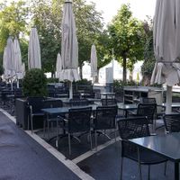 Outdoor seating (when closed) at Frascati in Zurich