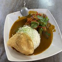 Assam fish rice at Lin Lin Vegetarian Delight 霖霖素食 in East Singapore