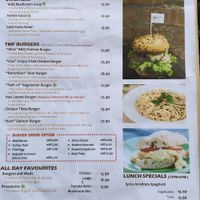 Main food menu in April 2019 at The Mossy Forest Cafe in Tanah Rata