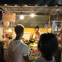 Burmese tea leaf salad cart at Kwenski's - Food Stall in Pai