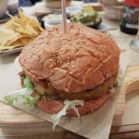Burger at Veggie Burger by Biocenter in Barcelona