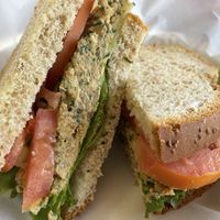Vegan chicken salad sandwich   at Big Al's Healthy Foods in Tulsa