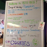 specials board at Big Al's Healthy Foods in Tulsa