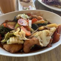 Sweet and sour “shrimp"  at Thai Vegan III in Pacific Palisades