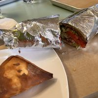 Gyro and spanakopita   at Vegan Community Kitchen in Apex