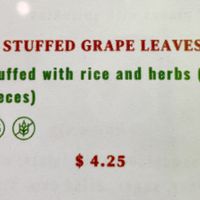 Can’t believe I paid this much for 3 canned stuffed grapevine leaves. They should take them off the menu    at Vegan Community Kitchen in Apex