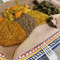 Ethiopian plate  at Vegan Community Kitchen in Apex