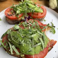 Avocado and tomato on toast  at The Runaway Spoon in Lindfield