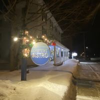 Signage  at Misters Bistro in Webb