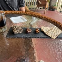 Vegan cheese plate at Misters Bistro in Webb