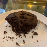 Chocolate cake. Quite dry but happy to be getting something vegan and chocolates for a change!  at Monalisa in Varanasi