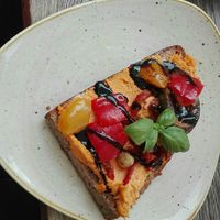 Homemade sourdough bread, hummus, roasted veggies (vegan) at Anna in Ingolstadt