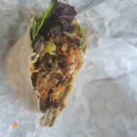 House made veggie burger with black beans and sweet potato at Maia Papaya in Bethlehem