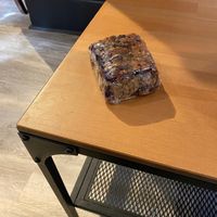 Blueberry banana bread on a table  at Maia Papaya in Bethlehem
