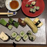 They also made us baby vegan sushi  at Mawaranai Kaiten Sushi-Ichizyu in Chiba