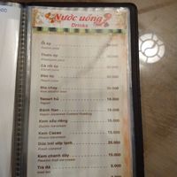 Menú at BamBoo Vegan in Nha Trang