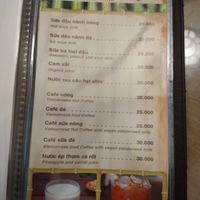 Menú at BamBoo Vegan in Nha Trang