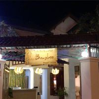 The address is 118/6 Cu Chi as you can see on the blue sign on the left. at BamBoo Vegan in Nha Trang