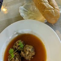 Bread and meatballs at BamBoo Vegan in Nha Trang