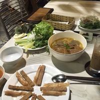Bun Hue, Nem wraps at BamBoo Vegan in Nha Trang