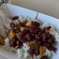 Rice and beans at Tropicaleo in Birmingham