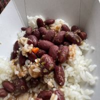 Rice and beans at Tropicaleo in Birmingham