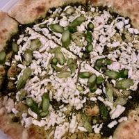  Vegan asparagus and cheese pizza at Trattoria Appia in Providence