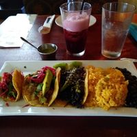 I was so hungry I took a bite before taking the picture at DeColores in Chicago