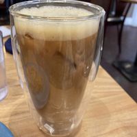Iced almond milk dirty chai latte  at The North Branch Cafe in Montpelier
