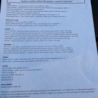 Menu  at Uncle in Denver