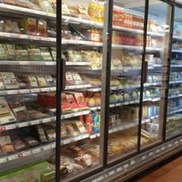 Refrigerated vegan section at Alnatura in Buelach