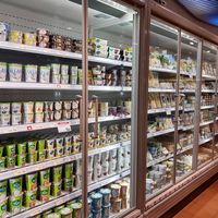 Refrigerated vegan section at Alnatura - Höngg in Zurich