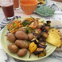 Espetadas de tofu at Veg & Tal in Sines