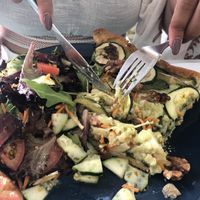 Vegetable quiche at Veg & Tal in Sines