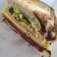 Deli Master sandwich with turkee, beaf, corned beaf  at Honest Pastures in Virginia Beach