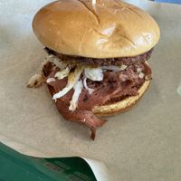 New York burger  at Honest Pastures in Virginia Beach