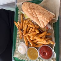 Small Italian with seasoned fries   at Honest Pastures in Virginia Beach