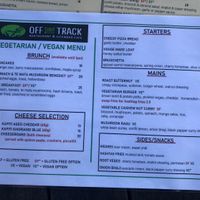 Special menu  at Off the Track in Havelock