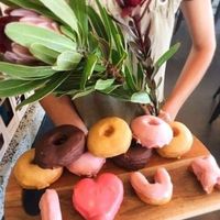 Pic from businesses social media account - cute vegan donuts🍩 at Charlie's Coffee Bar in Hilton