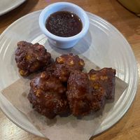 Corn fritters   at The Carringbush Hotel in Abbotsford