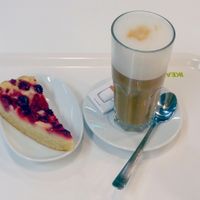 Raspberry pie and latte macchiato at IKEA in St Gallen