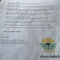 Breakfast Menu  at Coco Calala in Leon