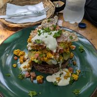 Nica breakfast at Coco Calala in Leon