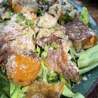 That vegan “bacon”, nuggies & parm - a rare treat in Nicaragua  at Coco Calala in Leon